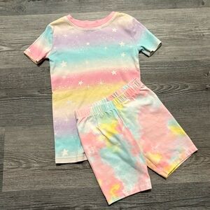 Kids Rainbow Short-sleeves Girl’s Pajama Set
Size 6